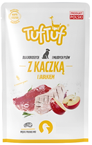 Mokra karma dla psów TufTuf Kaczka z jabłkiem 10x500 g (5903802473834) - obraz 2