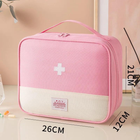 Аптечка-сумка, дорожный органайзер первой помощи для хранения лекарств / таблеток / медикаментов, набор 3 шт, розовый (84259211) - изображение 6