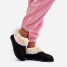 Жіночі домашні капці-чобітки із закритим носком Lanoze 38 Чорні (5905677684032) - зображення 2