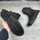 Летние мужские берцы с протекторной подошвой / кожаные ботинки черные размер 40 - изображение 3