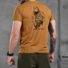 Чоловіча футболка з принтом "Вперед до кінця" Coolmax койот розмір XL - зображення 3
