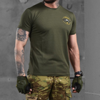 Мужская футболка Coolmax с принтом "Аэроразведка" олива размер L - изображение 1
