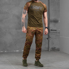 Літній чоловічий костюм Army Coolmax футболка + штани мультикам розмір L - зображення 1