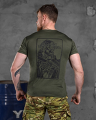 Тактическая потоотводящая футболка odin олива welcome 0 M - изображение 6