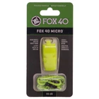 Свисток судейский пластиковый WHISTLE MICRO SAFETY (на шнуре, желтый) (Replica) (FOX40-9513)