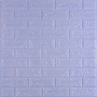 3D панель самоклеюча цегла світло-фіолетова 700x770x5мм (015-5) Sticker Wall SW-00000083
