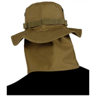 Панама Sturm Mil-Tec British Boonie Hat with Neck Flap R/S L Coyote - зображення 5