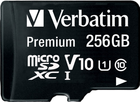 Карта пам'яті Verbatim Micro SDXC 256GB Class 10 + SD Адаптер (0023942440871) - зображення 2