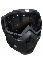Захисна маска окуляри для страйкболу / Маска-трансформер для мотокросу Чорний - зображення 1