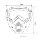 Захисна маска окуляри для страйкболу / Маска-трансформер для мотокросу Чорний - зображення 8