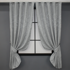 Комплект коротких штор VR-Textil Льон мармур Pavliani № 1179ш 130х170 см 2 шт Сірий (35-0067)