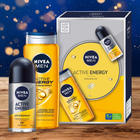 Набір Nivea Men Active Energy Гель для душу 250 мл + Антиперспірант-ролик 50 мл (9005800361710) - зображення 7