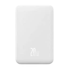 Павербанк з бездротовою зарядкою Qi 15W Baseus Magnetic Mini 20000mAh 20W 2в1 QC3.0+PD3.0 (PPCX150002) White