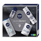 Набір Nivea Men Silver Protect Пінка для гоління 200 мл + Гель для душу 250 мл + Бальзам після гоління 100 мл + Антиперспірант-ролик 50 мл (9005800361666) - зображення 1