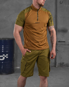 Чоловічий літній комплект костюм шорти+футболка 5.11 Tactical XL койот (87455)