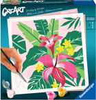 Malowanie po numerach Ravensburger CreArt Tropical Plants 20 x 20 cm (4005556237289) - obraz 1