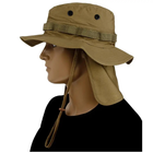 Панама Sturm Mil-Tec British Boonie Hat with Neck Flap R/S M Coyote - зображення 4