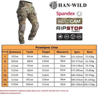 Військові тактичні штани Han Wild G3 з наколінниками бойові штани військові штани ВСУ Multicam мультикам Розмір S - зображення 9