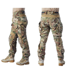 Військові тактичні штани Han Wild G3 з наколінниками бойові штани ВСУ Multicam мультикам XXL - зображення 2
