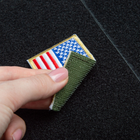 Набір шевронів 2 шт. на липучці Прапор США, вишитий патч нашивка 5х8 см - зображення 4