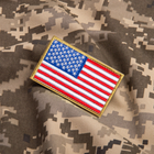 Набір шевронів 2 шт. на липучці Прапор США, вишитий патч нашивка 5х8 см - зображення 5