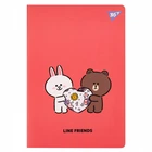Записна книга блокнот YES Line Friends А4 40 аркушів клітинка обкладинка з висічкою (681843)