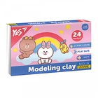 Пластилін 24 кольори 480г "Line Friends" YES (540683)