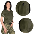 Жіноче поло Pani Army ID LT Олива (8080), XS - зображення 4