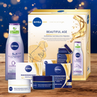 Набір для жінок Nivea Beautiful Age Денний крем для обличчя 50 мл + Нічний крем для обличчя 50 мл + Міцелярна вода 200 мл (9005800363806) - зображення 6