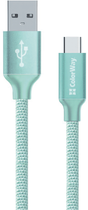 Kabel ColorWay USB Type-C 2.4A 2 m Mint (CW-CBUC008-MT) - obraz 1