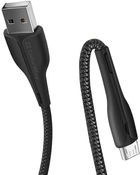 Kabel ColorWay USB MicroUSB Led 2.4A 1 m Black (CW-CBUM034-BK) - obraz 4