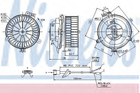 Вент.печки MB EW 124(84-)200(+)[OE 1248200142] Nissens (87153)