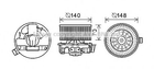 DA8010 AVA Вентилятор салона DUSTER 1.2-1.6 13-, LOGAN 1.2-1.6 04-, SANDERO 1.4-1.6 08-, LADA, RENAU Ava (DA8010)