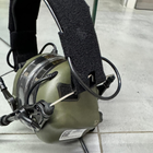 Навушники тактичні Earmor M32X MOD4, активні, з кріпленням на шолом і оголов'ям, колір Олива (M32X-FG MOD4) - зображення 3