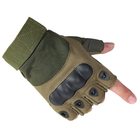 Захисні рукавиці CSJ Half Finger Tactical Gloves Green - M - изображение 2