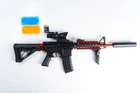 Детский гель-бластер автомат M4A1, игрушечный с глушителем и оптическим прицелом, дальность до 25 м, на орбизах