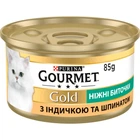 Влажный корм Purina Gourmet Gold Нежные биточки с индейкой и шпинатом 85 г