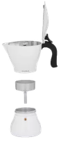 Кавоварка гейзерна Duka OVANLIG на 6 чашок алюміній біла (5901912197817) - зображення 5
