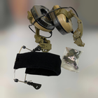 Навушники Earmor M31 з кріпленням на шолом HD-ACC-08 Койот, активні навушники з адаптером чебурашка на рейку ARC - зображення 2
