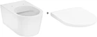 Унитаз подвесной HANSGROHE EluPura S 60193450 Rimless с сиденьем Soft Close 60148450 дюропласт