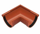 Угол желоба RainWay наружный 90° 90 мм Кирпичный, RAL 8004