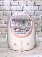Органайзер для косметики пластиковый с зеркалом 757W-37 YRE (Белый)