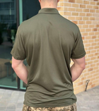 Чоловіча футболка поло coolmax оліва ЗСУ військова тактична ЗСУ армійські для військовослужбовців POLO 56 - зображення 3