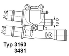 Термостат Fiat Lancia - снят с производства, WAHLER (316388D)