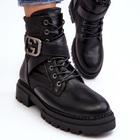 Жіночі зимові черевики Gennee 39 Чорні (5905677890129) - зображення 4