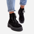 Жіночі зимові черевики високі Edivame 41 Чорні (5905677980370) - зображення 6