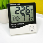 Электронный комнатный термометр гигрометр с часами HTC-1 Метеостанция домашняя влагомер - изображение 4