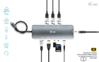 USB Hub i-Tec USB-C Metal Nano Docking Station 4K HDMI LAN + Power Delivery 100 W Grey (C31NANODOCKLANPD) - obraz 6