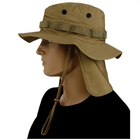 Панама Sturm Mil-Tec British Boonie Hat with Neck Flap R/S XL Coyote - зображення 4