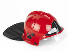 Helm strazacki Klein Fireman z szybka Czerwony (4009847089014) - obraz 3